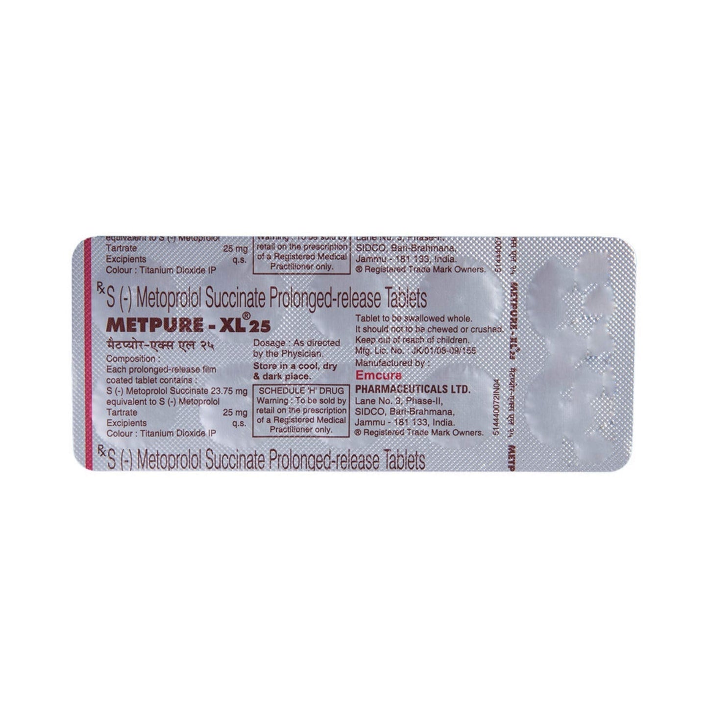 Metpure-XL 25 - Strip of 10 Tablets