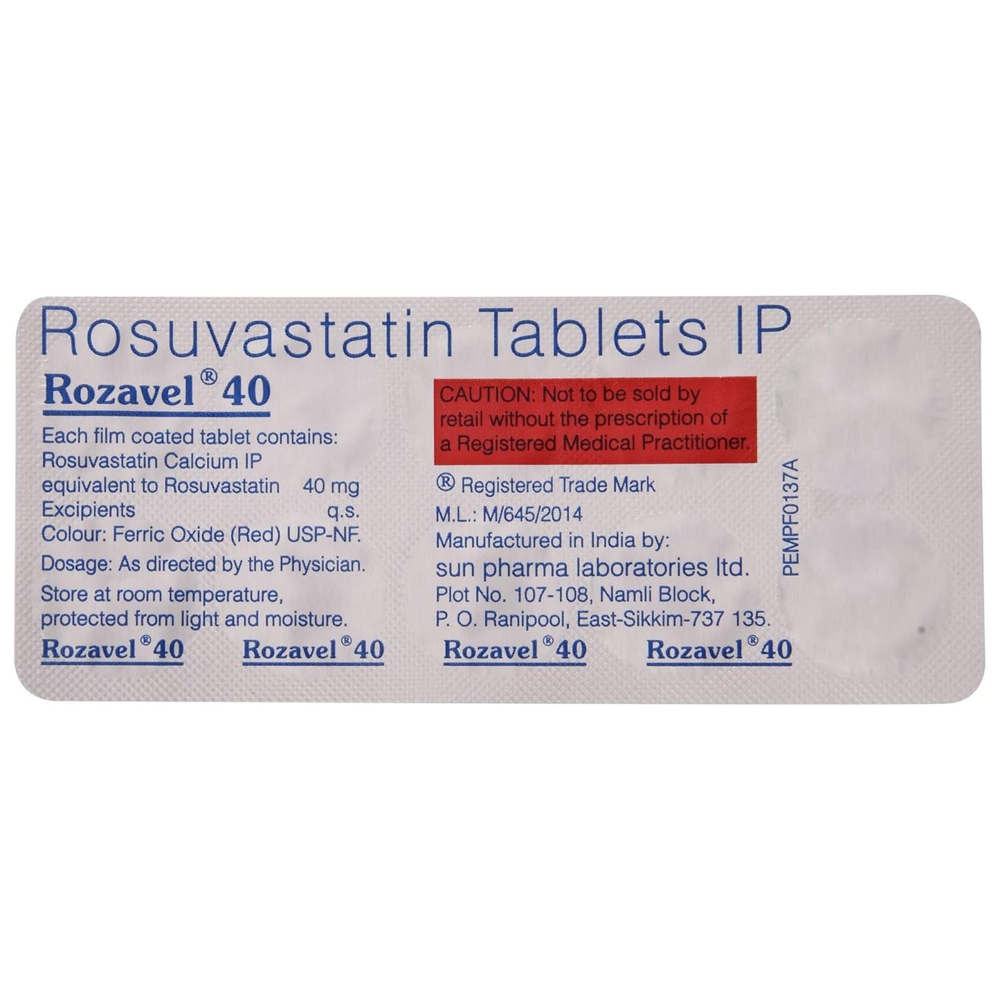 Rozavel 40 - Strip of 10 Tablets