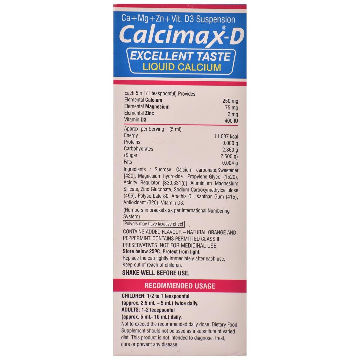 Calcimax-D - Bottle of 200 ml Suspension