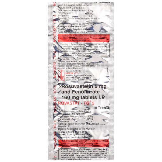 Novastat TG 5 - Strip of 10 Tablets