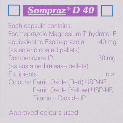 Sompraz D 40 - Strip of 15 Capsules