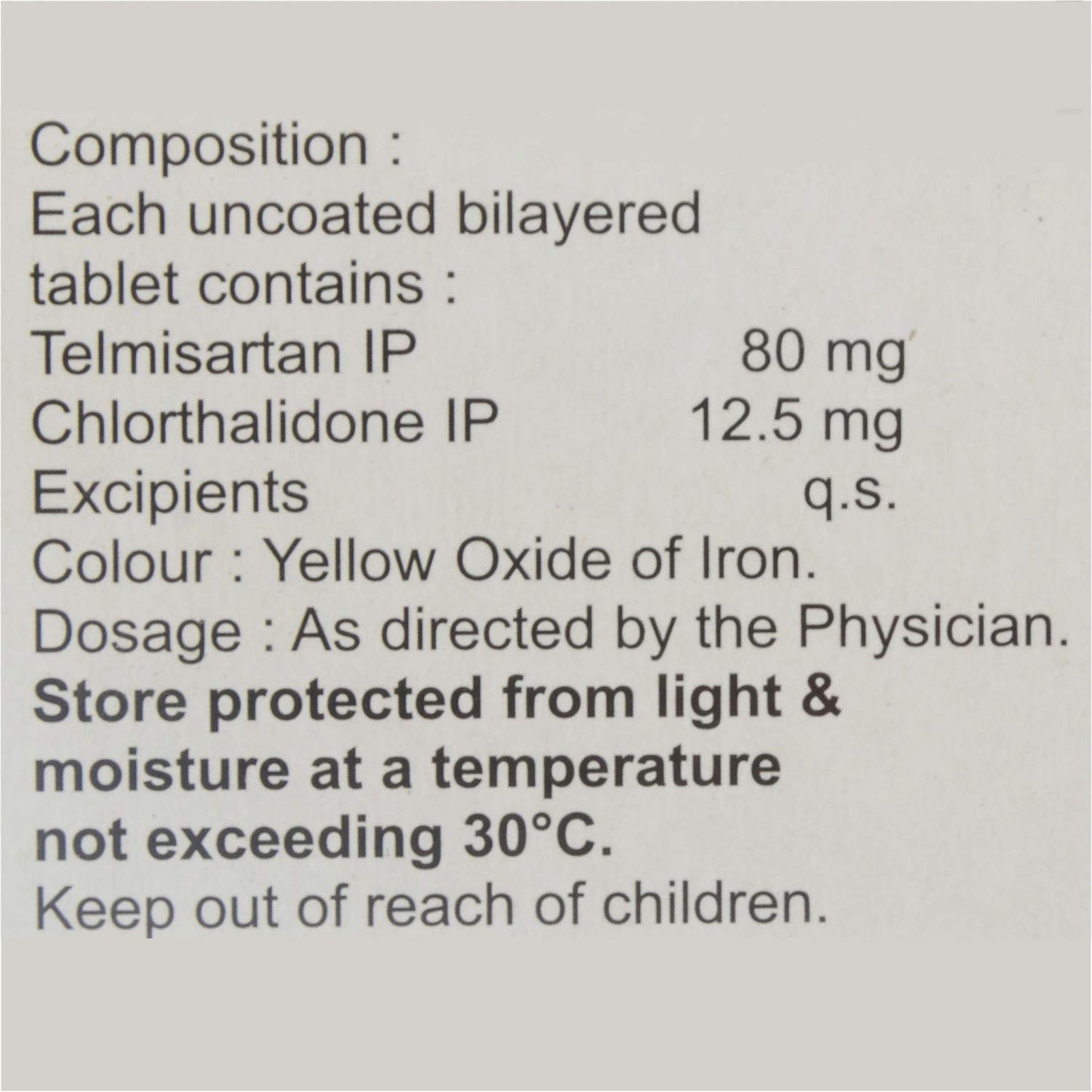 Temsan 80 CT - Strip of 10 Tablets