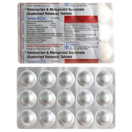 Telista MT 50 - Strip of 15 Tablets