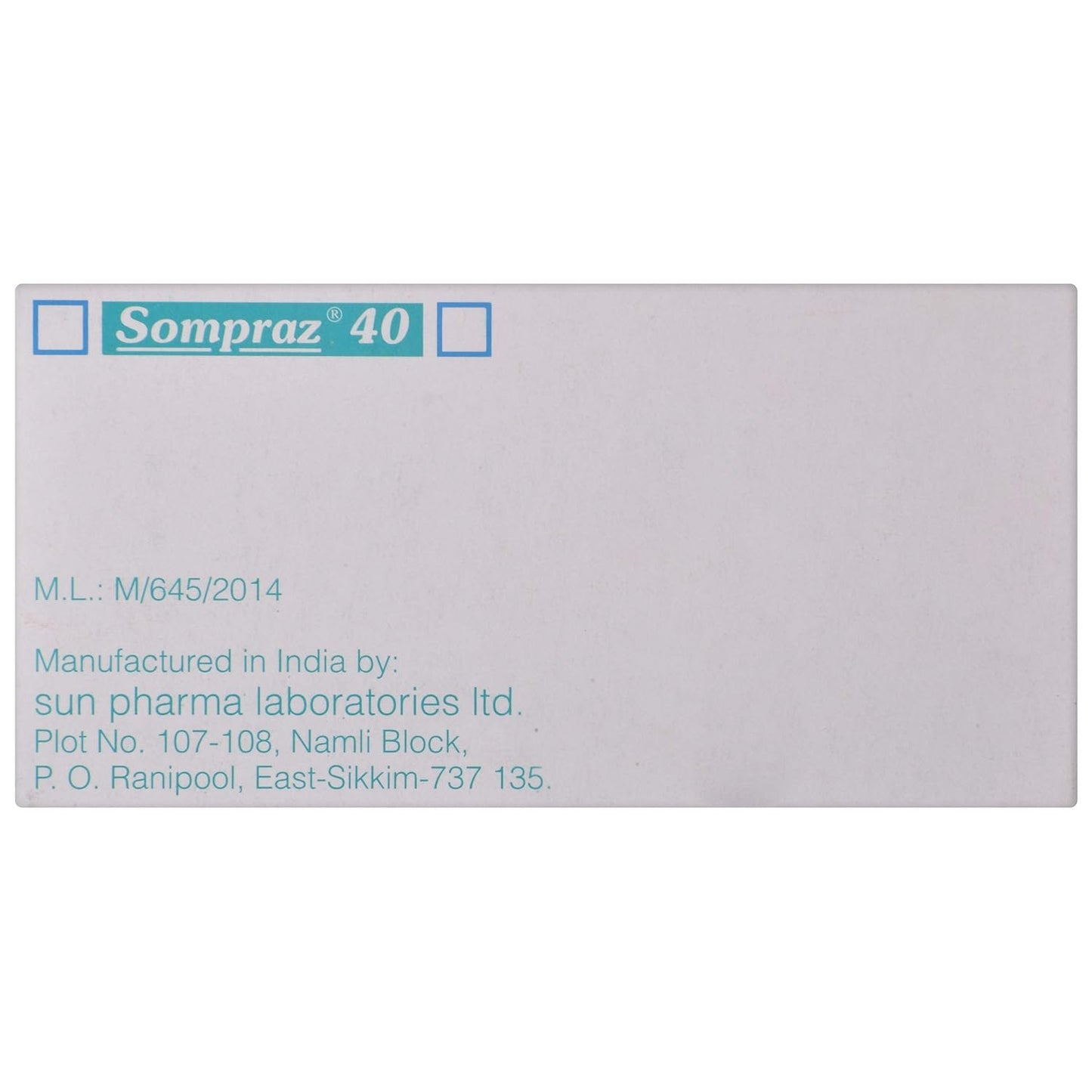 Sompraz 40 - Strip of 15 Tablets