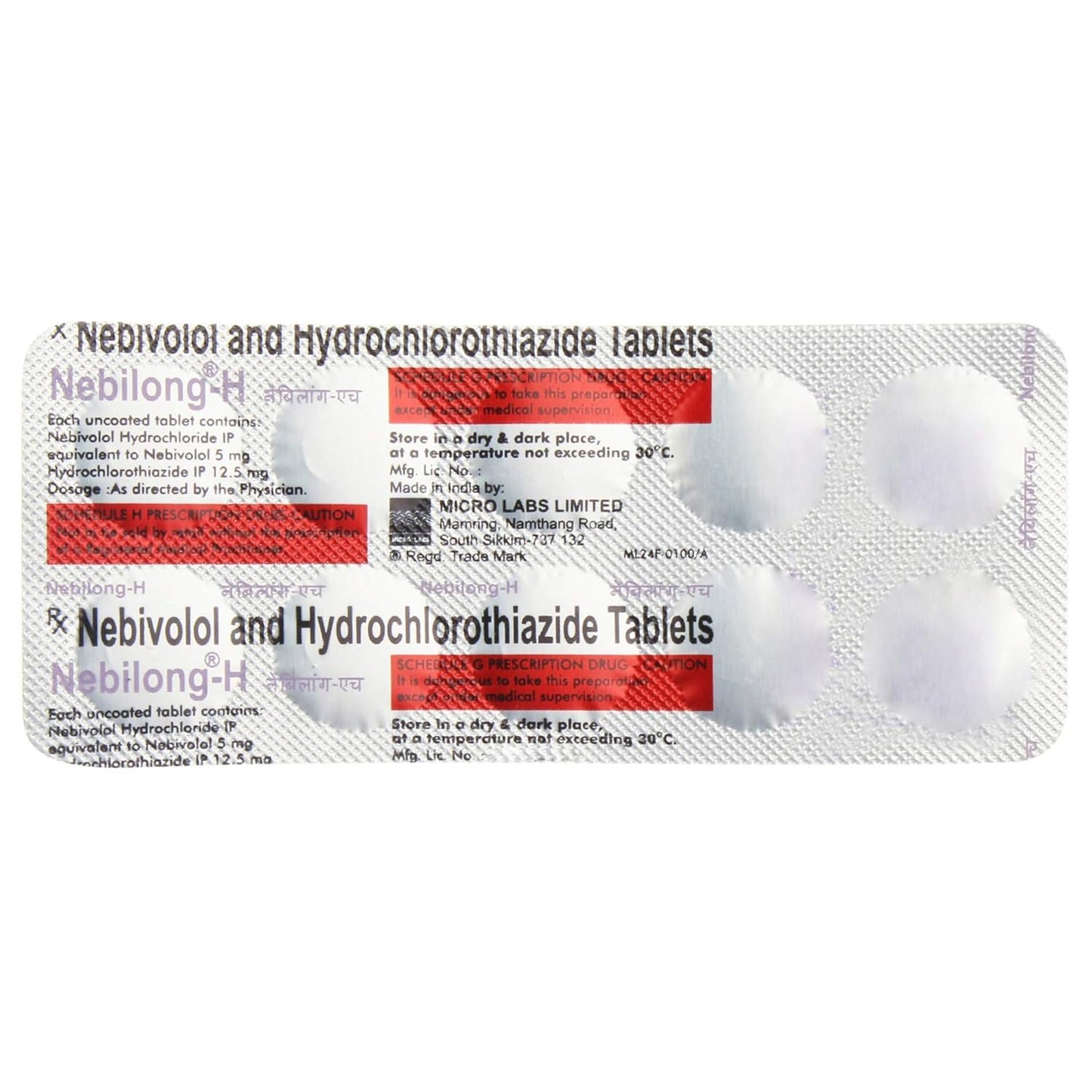 Nebilong-H - Strip of 10 Tablets