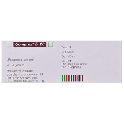 Sompraz D 20 - Strip of 15 Capsules