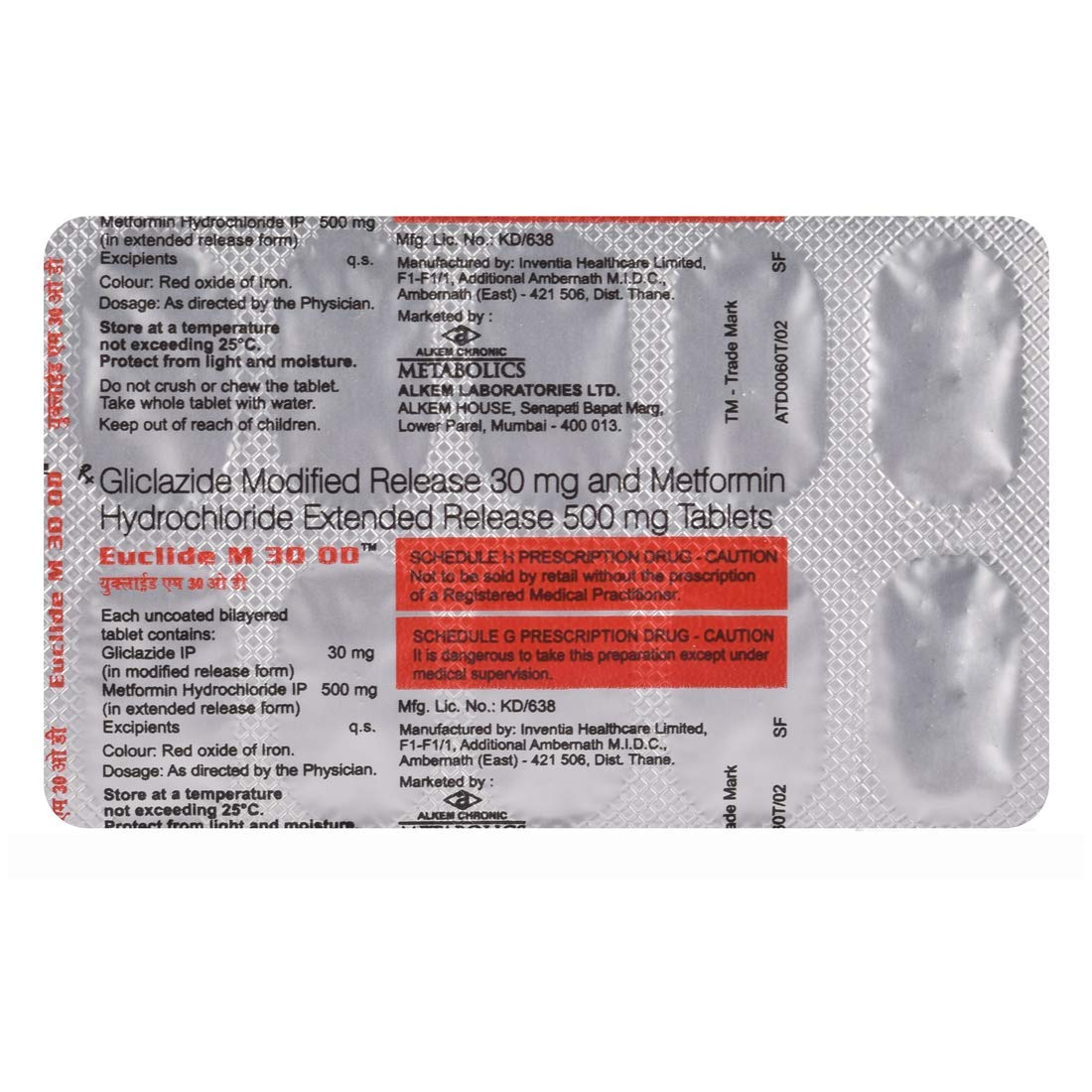 Euclide M 30 OD - Strip of 10 Tablets