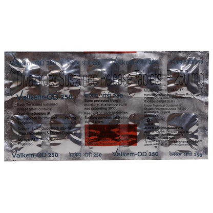 Valkem OD 250MG - Strip of 10 Tablets