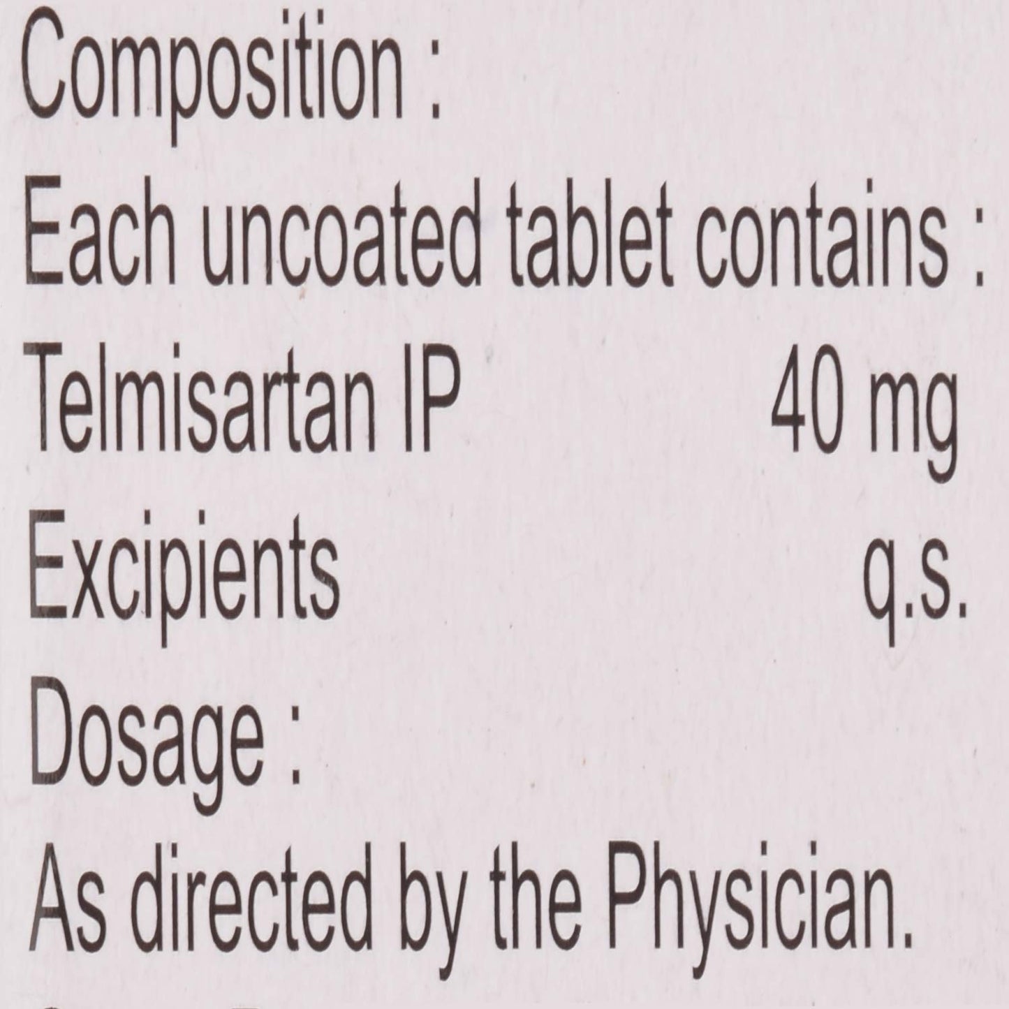 Temsan - 40 - Strip of 15 Tablets