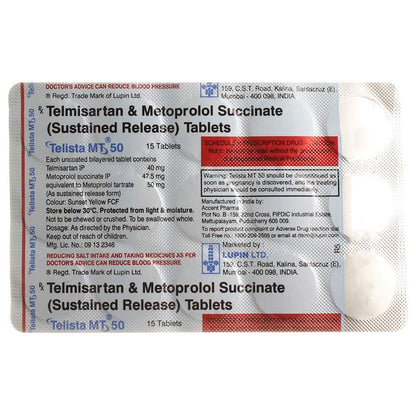 Telista MT 50 - Strip of 15 Tablets