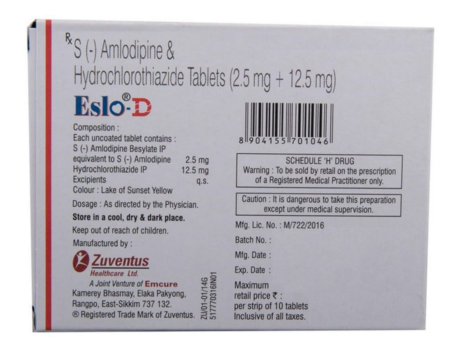 Eslo-D - Strip of 15 Tablets