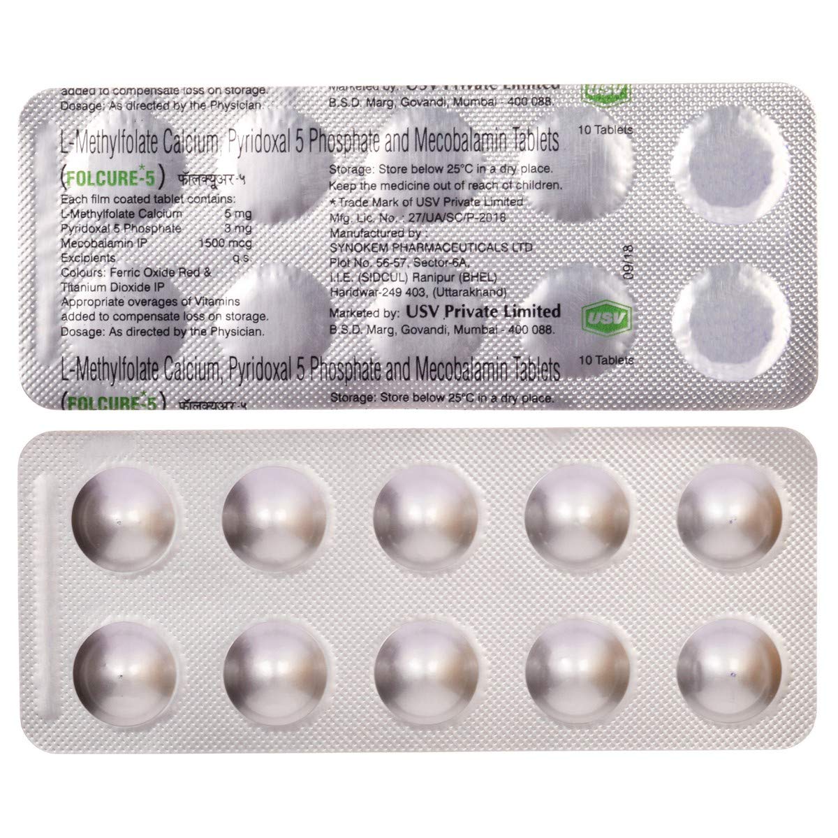 Folcure-5 - Strip of 10 Tablets