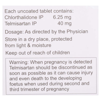 CTD-T 6.25/40 - Strip of 15 Tablets