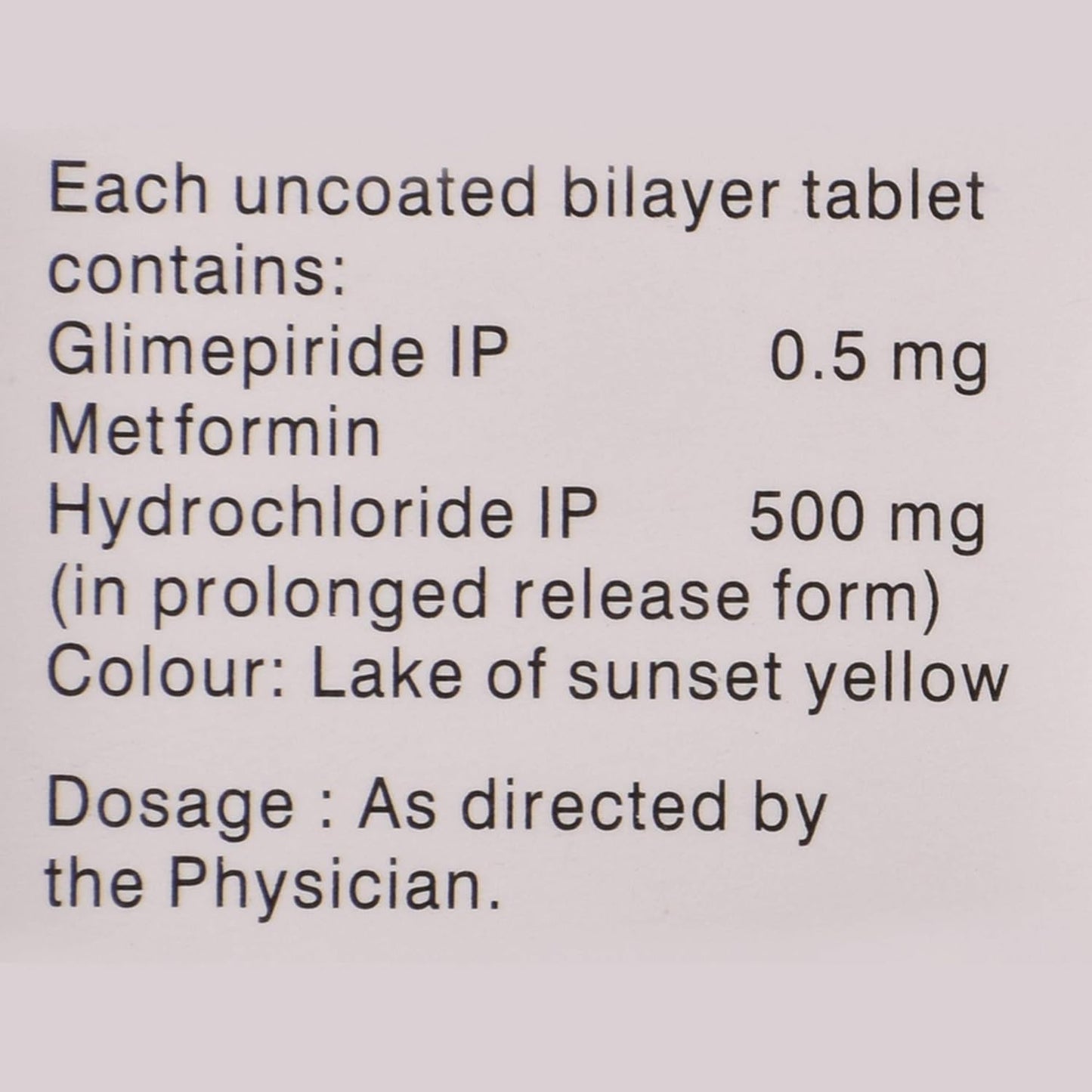 Gluconorm G 0.5 - Strip of 10 Tablets