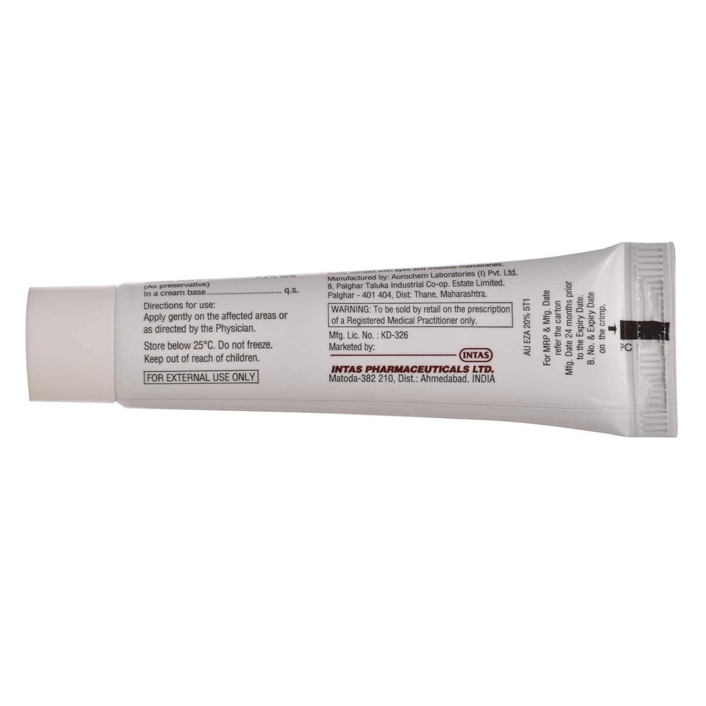 Ezanic 20% - Tube of 15gm Cream