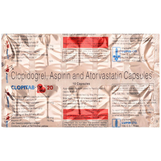 Clopitab CV Gold 20 - Strip of 10 Capsules