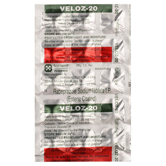 Veloz-20 - Strip Pack of 15 Tablets