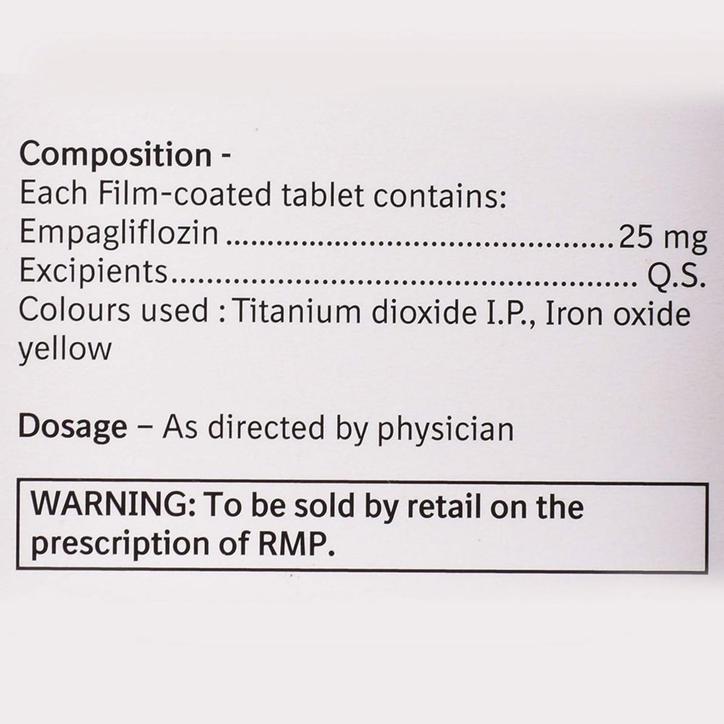 Gibtulio 25 mg - Strip of 10 Tablets