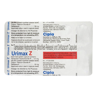 Urimax Z - Strip of 10 Capsules