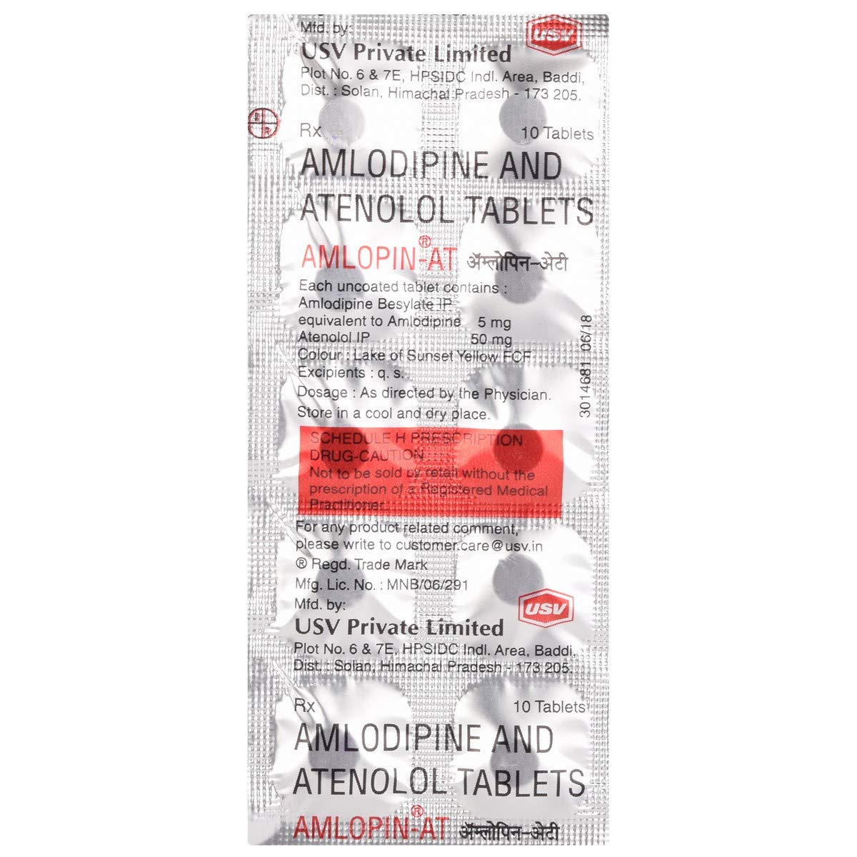 Amlopin AT - Strip of 10 Tablets