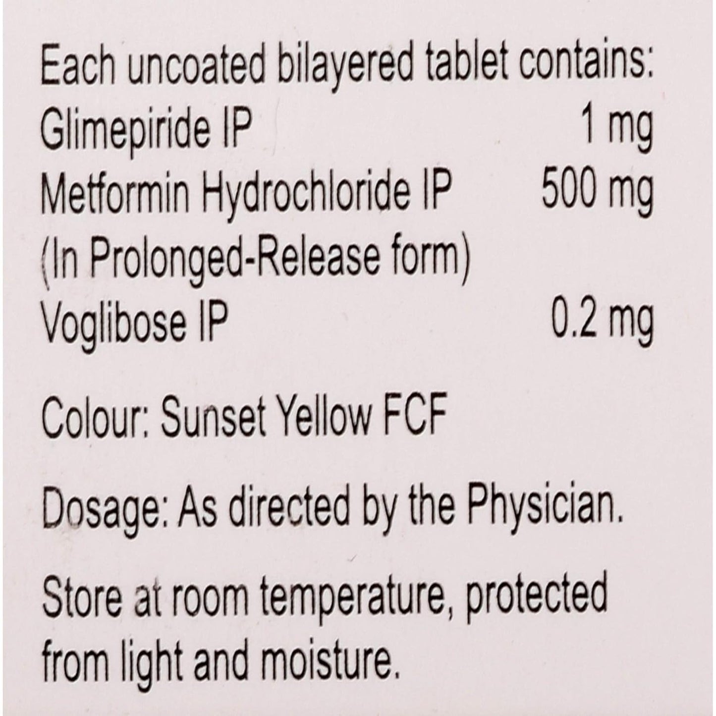 Glyree MV1 - Strip of 10 Tablets