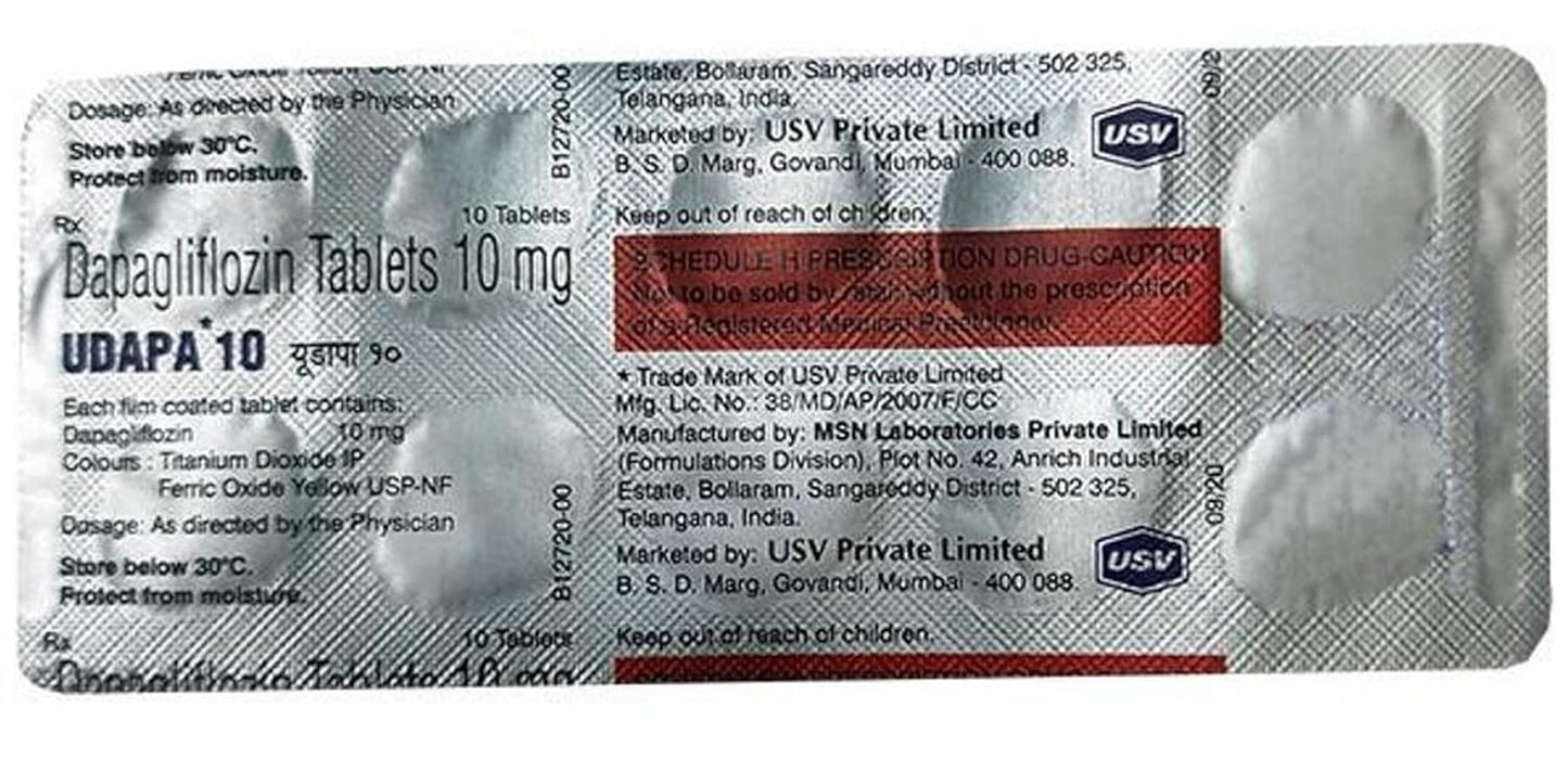 Udapa 10 mg - Strip of 10 Tablets