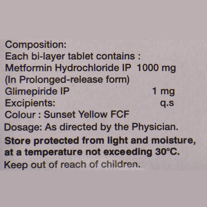 Glimiprex MF Forte 1 - Strip of 10 Tablets