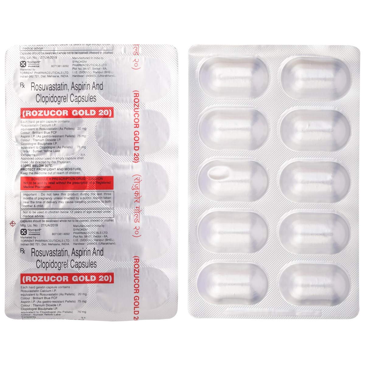 Rozucor Gold 20 - Strip of 10 Capsules