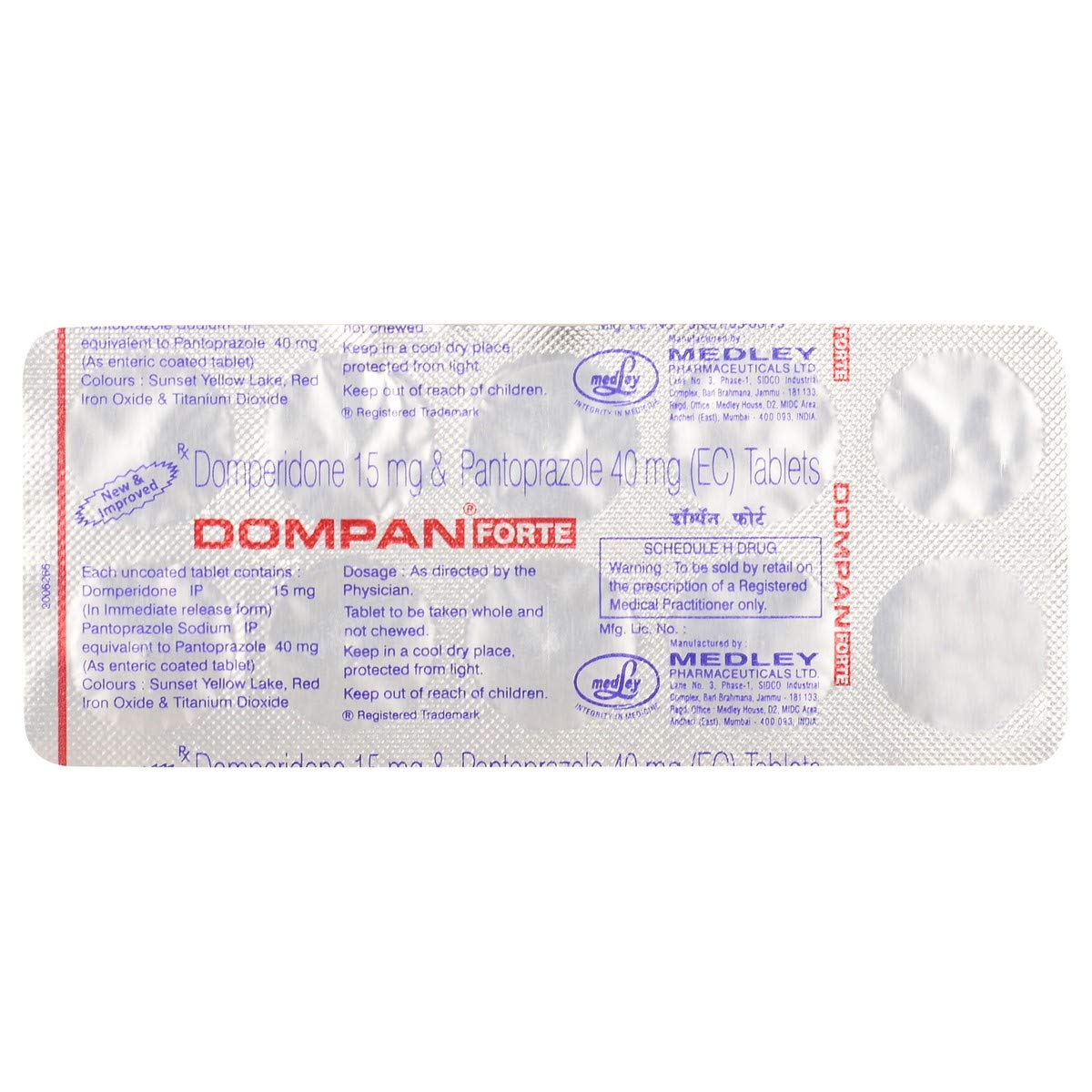 DOMPAN FORTE - Strip of 10 Tablets