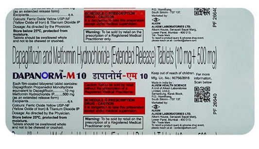 DAPANORM-M 10 - Strip of 10 Tablets