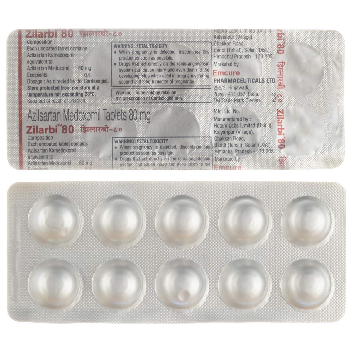 Zilarbi 80 - Strip of 10 Tablets