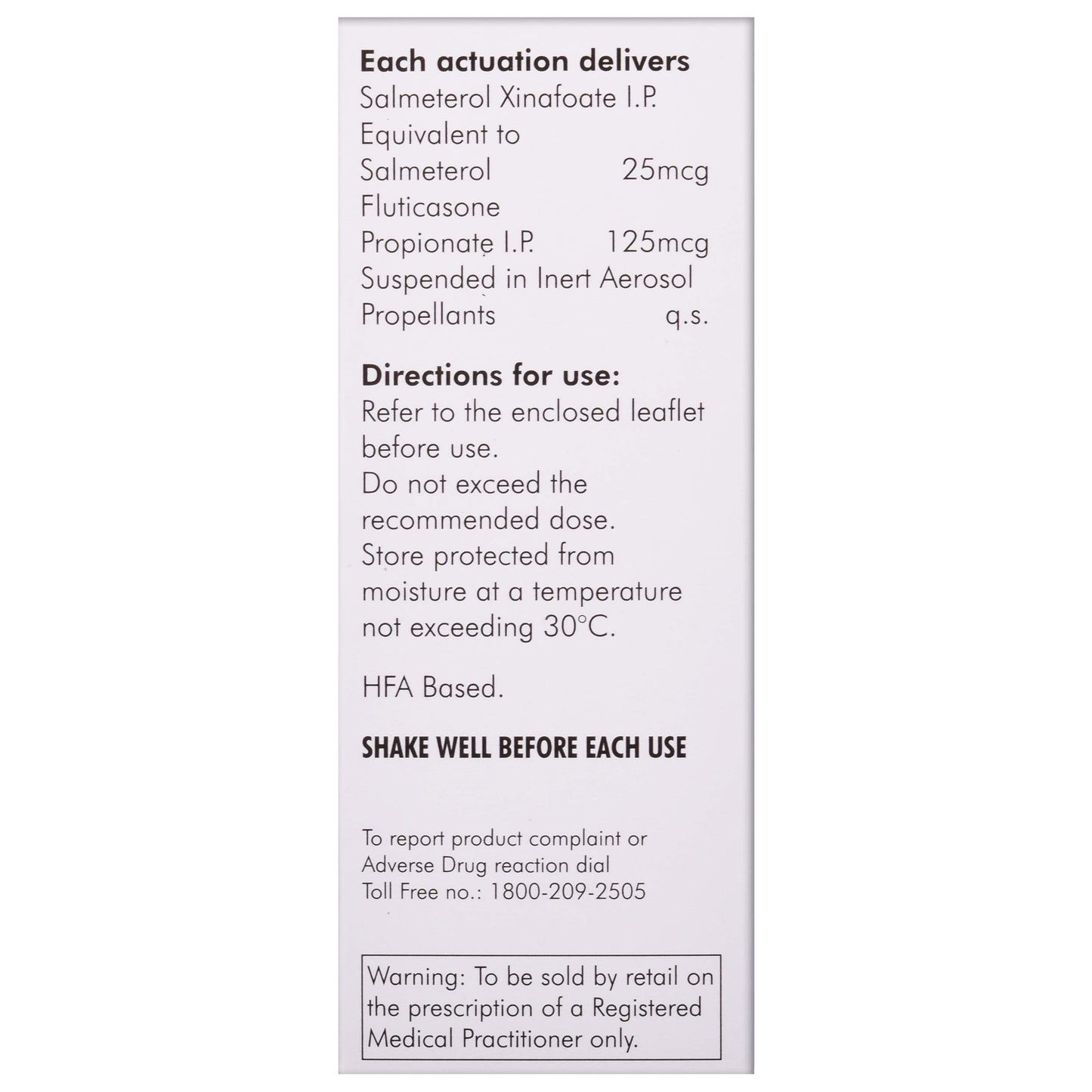 Esiflo 125 - Bottle of 120 Metered Doses Transhaler