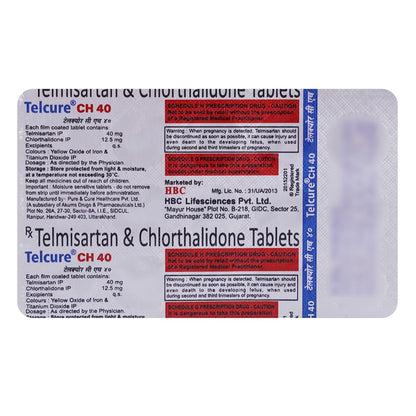 Telcure Ch 40/12.5MG - Strip of 15 Tablets