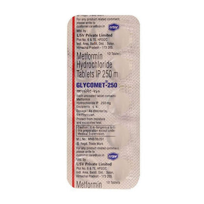 Glycomet-250 - Strip of 10 Tablets