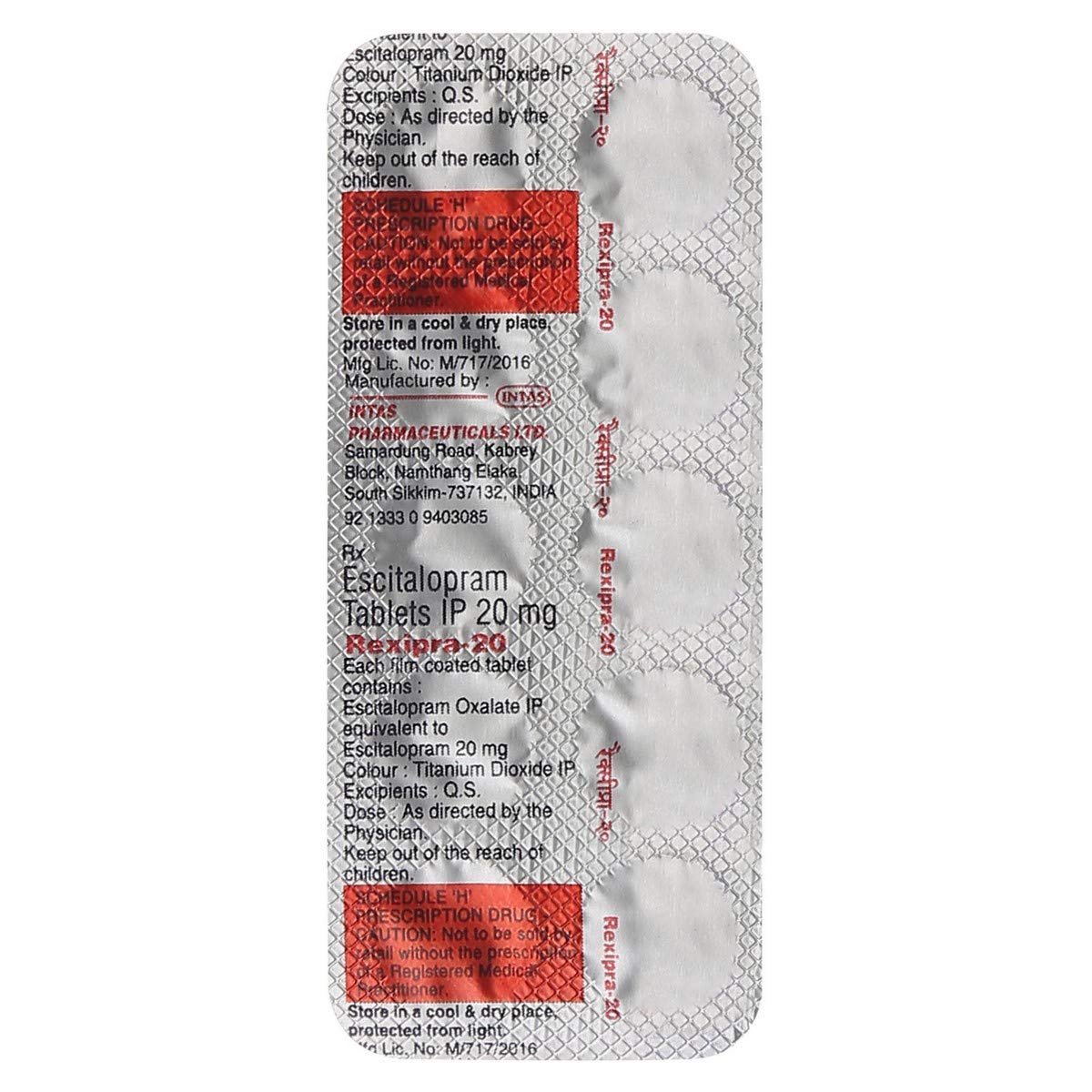 Rexipra 20 - Strip of 10 Tablets