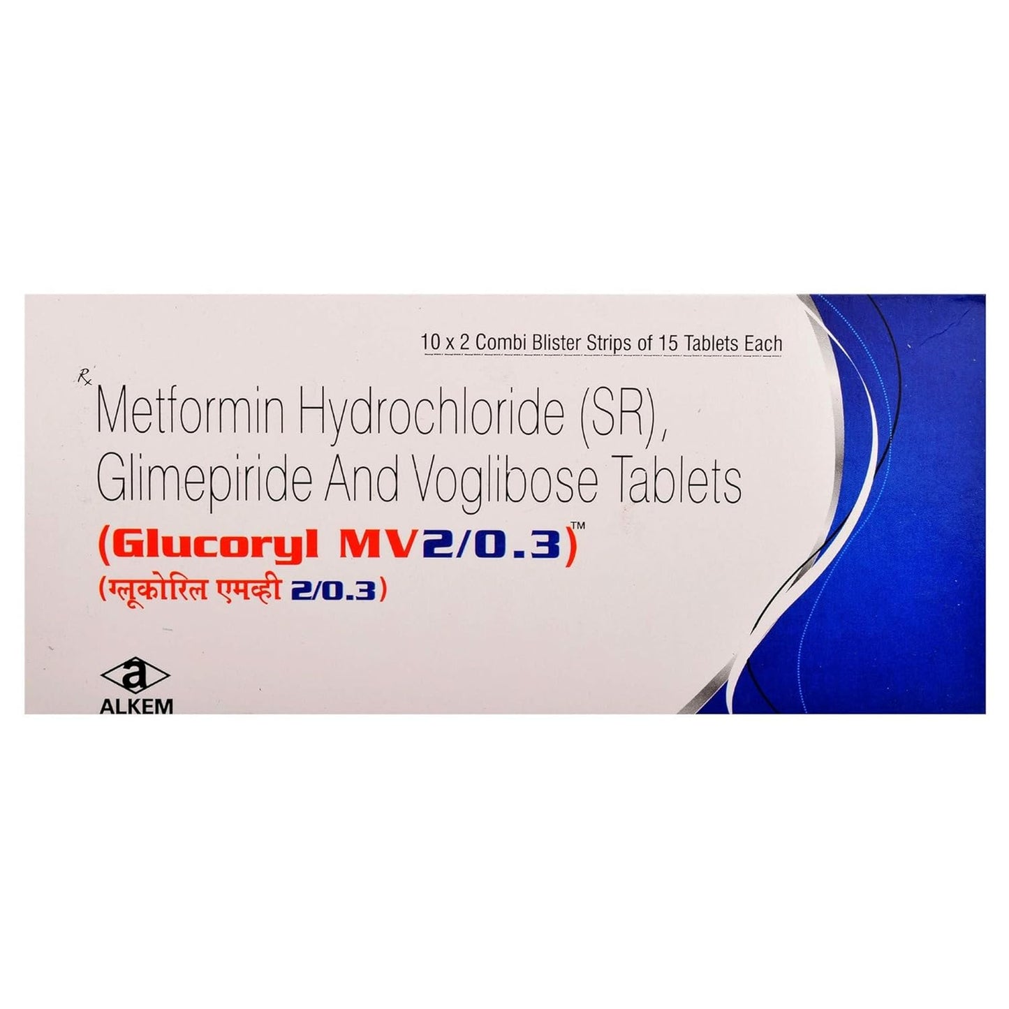 Glucoryl MV 2/0.3 - Strip of 15 Tablets