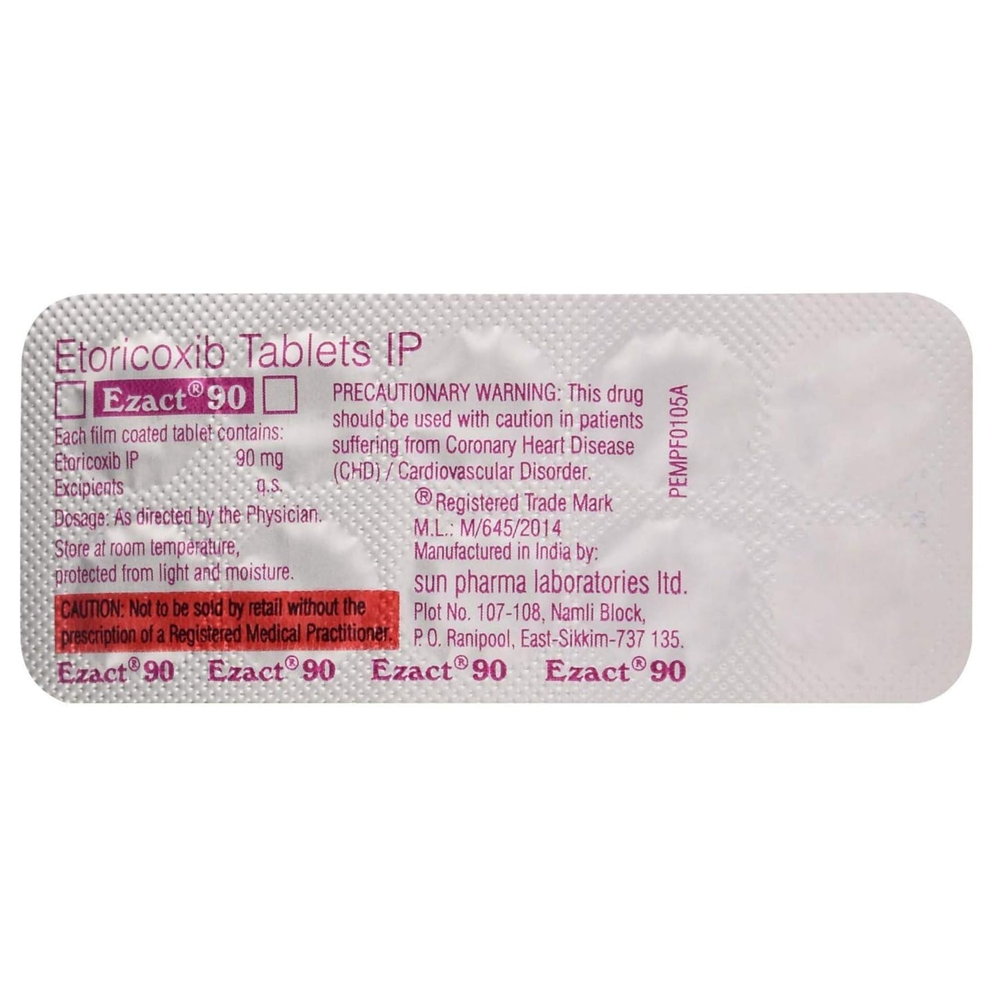 Ezact 90 - Strip of 10 Tablets