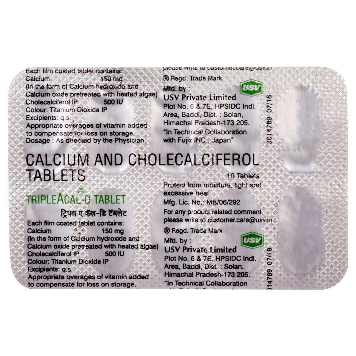 Tripleacal-D - Strip of 10 Tablets