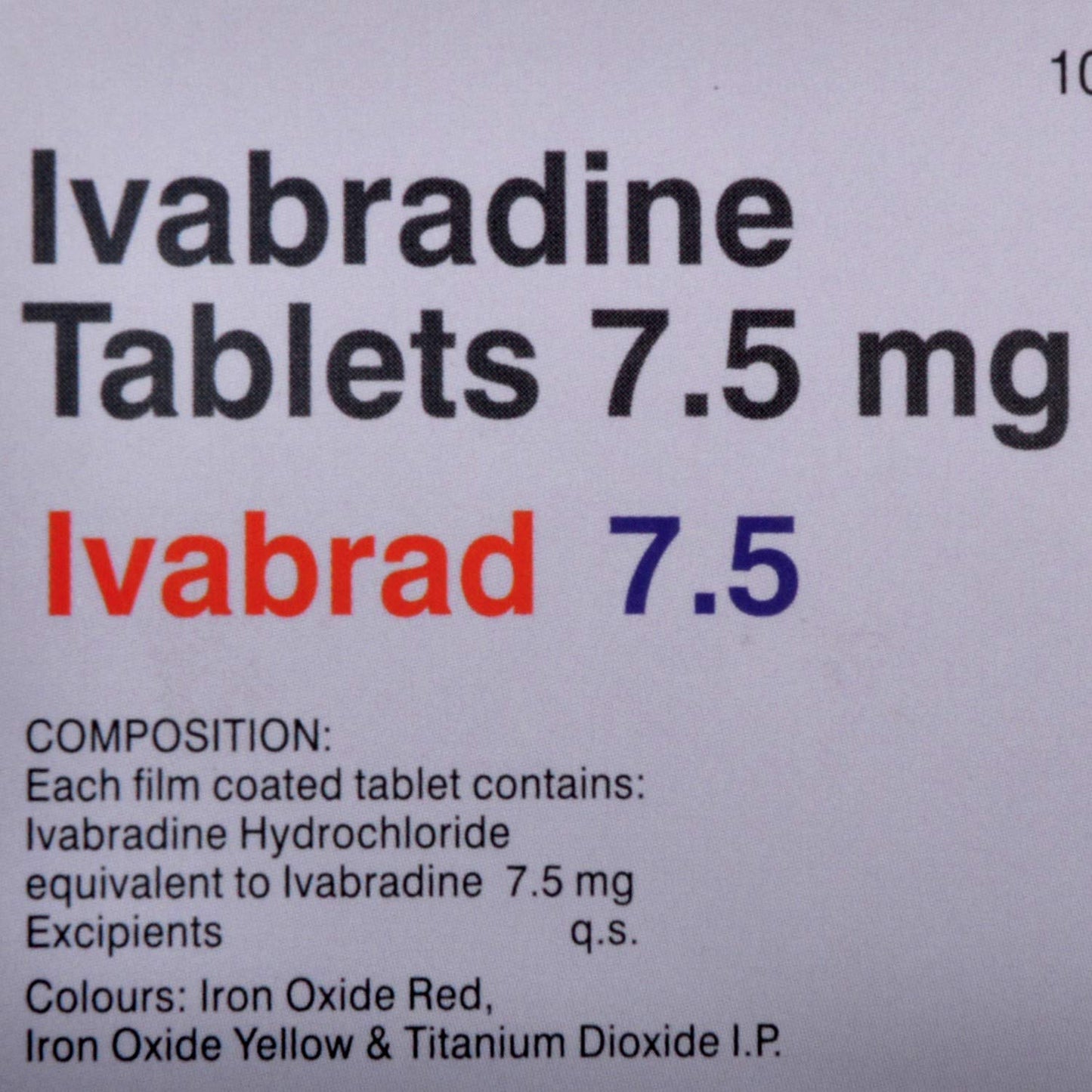 Ivabrad 7.5 - Strip of 15 Tablets