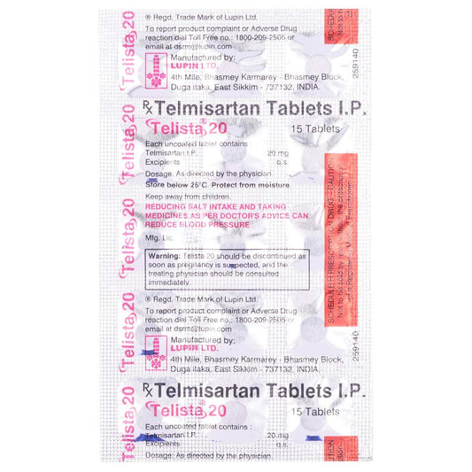 Telista 20 - Strip of 15 Tablets