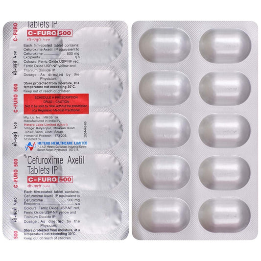 C-Furo 500mg- Strip of 10 Tablets