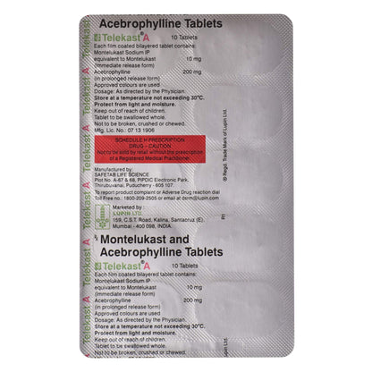 Telekast A - Strip of 10 Tablets