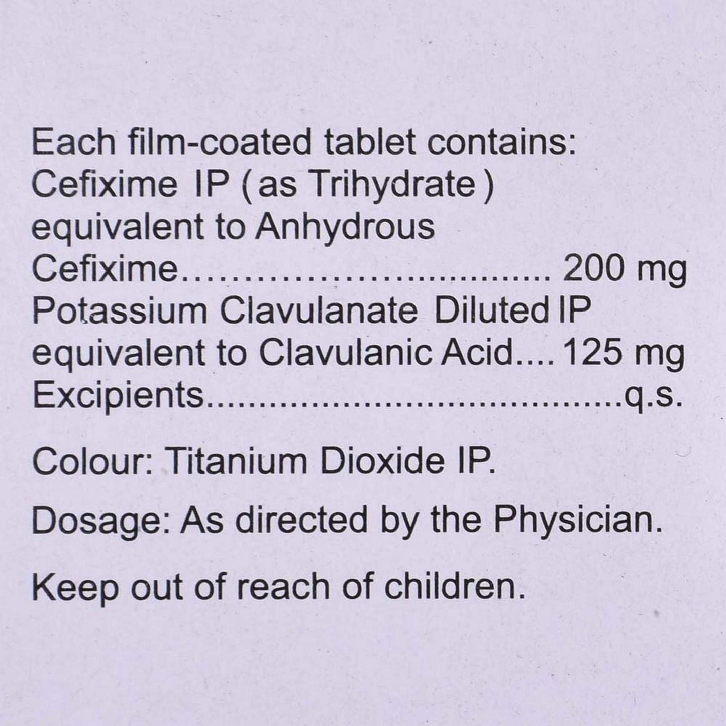 Taxim-O CV 200 - Strip of 10 Tablets