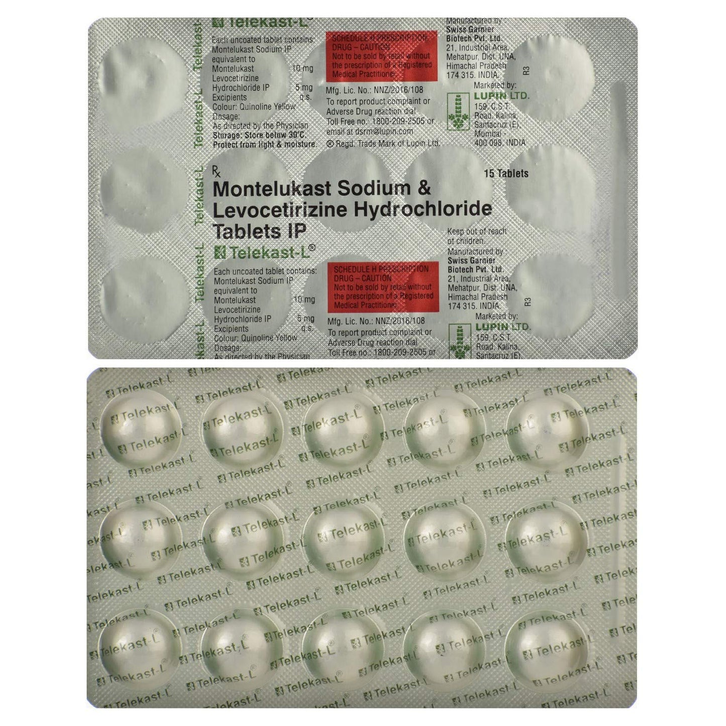 Telekast-L - Strip of 15 Tablets