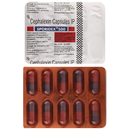 Sporidex 500 - Strip of 10 Capsules