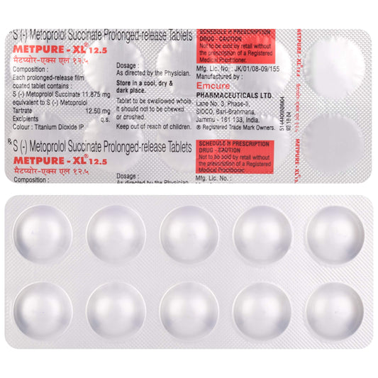 Metpure XL 12.5 - Strip of 10 Tablets