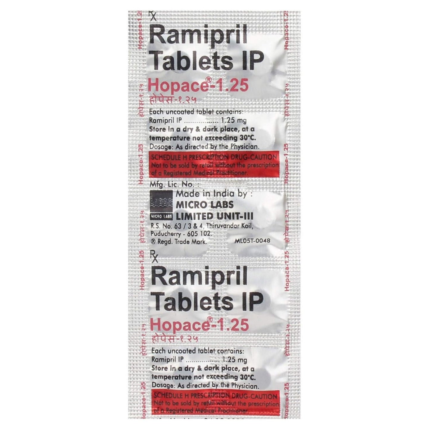 Hopace-1.25 - Strip of 10 Tablets