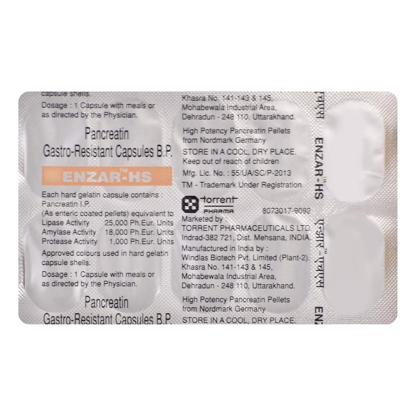 Enzar-HS - Strip of 10 Capsules