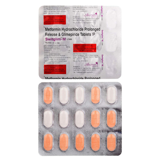 Switglim M 1/500 - Strip of 15 Tablets