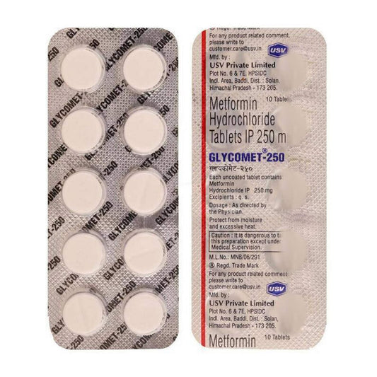 Glycomet-250 - Strip of 10 Tablets